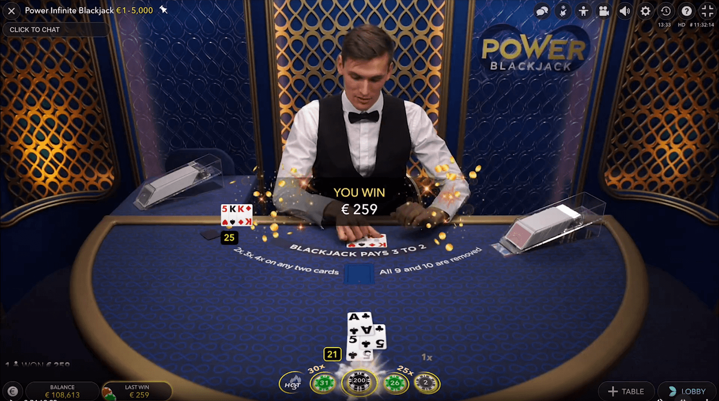 Power Blackjack (Evolution Gaming) Image 2